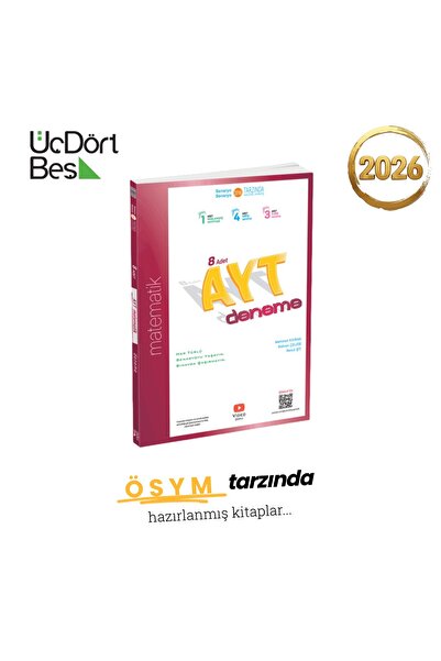 Üç Dört Beş Yayıncılık Üçdörtbeş AYT Matematik Deneme Güncel Baskı