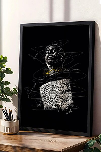 Saturn Travis Scott Portrait Framed Painting Rap Hip Hop - Aesthetic Poster