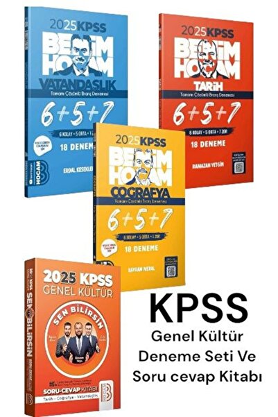 Benim Hocam Yayınları KPSS Genel Kültür Deneme Seti Ve Sen Bilirsin Soru Cevap