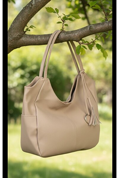 eflanmoda Γυναικεία τσάντα ώμου από μαλακό δέρμα με επένδυση ενός τμήματος