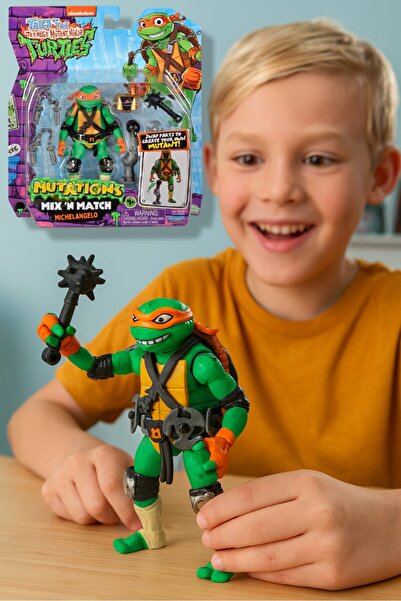 TOYFEST Ninja Kaplumbağalar Michalengelo Ninja Turtles Mutations Mix N Match 12 Cm Aksiyon Figürü Seti