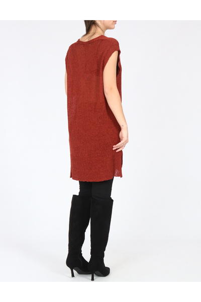 Evendi Oversized vest, Brick