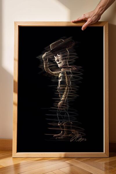 Saturn Toy Story Sheriff Woody Framed Painting - Aesthetic Poster