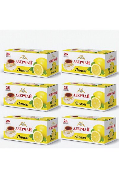 AZERÇAY Azhar Red Tea with Lemon, 25 individually wrapped tea bags, carton (6 boxes)
