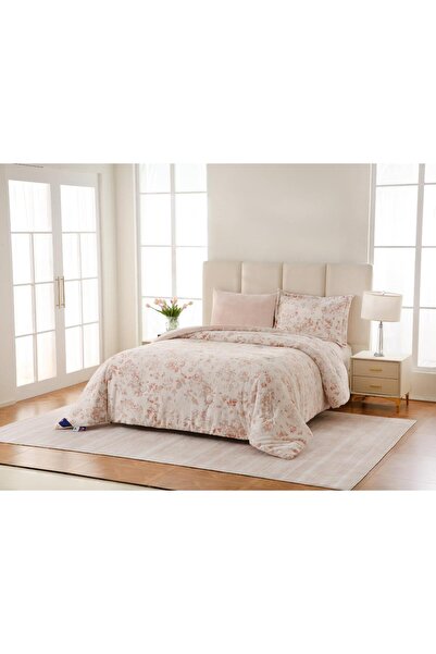 Moon Almnar double-sided velvet duvet with large filling, double size, 6 pieces, in elegant colors and designs.