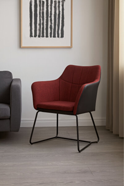 HOMEZ NEED كرسي استرخاء عصري مبطن بقاعدة معدنية