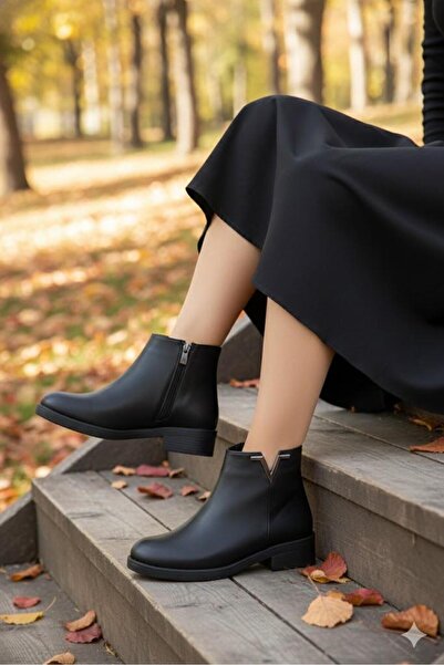 fort 16042 Comfortable Buckle Detailed Anti-Slip Sole Warm Lining Women's Boots