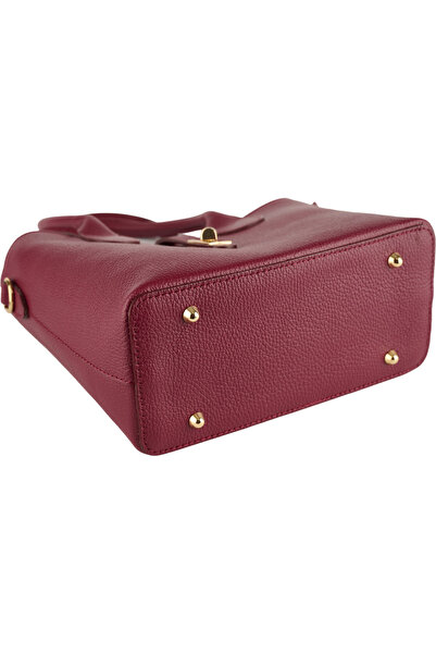 AZZURA Ava 100% Leather Bag (Model 8247) - Bordeaux