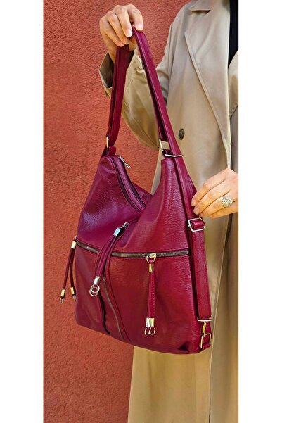 çantamgelsin Soft Faux Leather Large Size Backpack Shoulder Bag