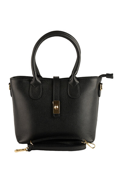 AZZURA Ava 100% Leather Bag, 8247 - Black