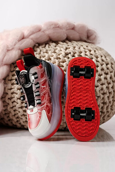 Zaira Adidasi cu role rosii din material textil Helys #22887