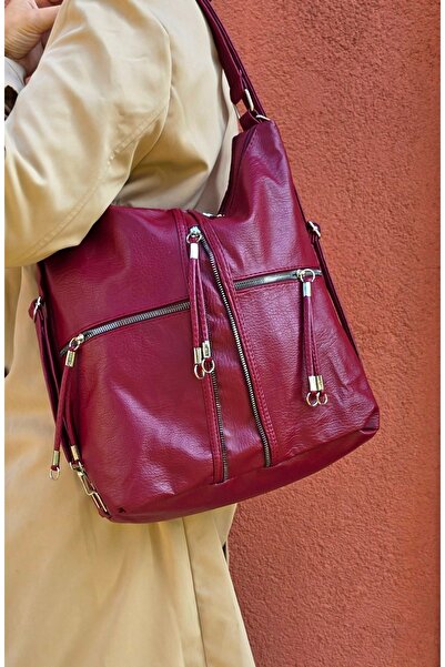 çantamgelsin Soft Faux Leather Large Size Backpack Shoulder Bag