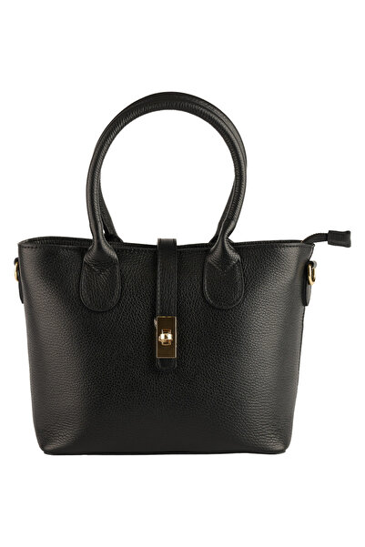 AZZURA Ava 100% Leather Bag, 8247 - Black