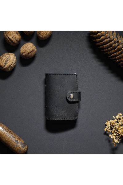 MAT Deri Genuine Leather Transparent Card Holder 10 Compartment Business Card Holder