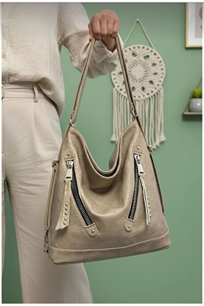 çantamgelsin Soft Faux Leather Large Size Backpack Shoulder Bag