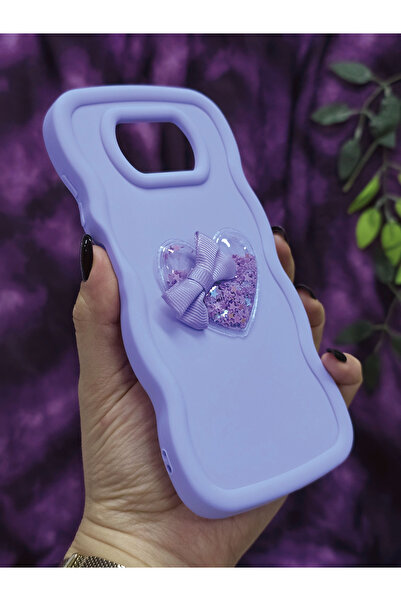 Magic Ring Poco X3 Pro / Poco X3 Nfc Compatible Heart and Ribbon Star Glitter Lilac Phone Case