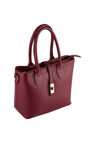 AZZURA Ava 100% Leather Bag (Model 8247) - Bordeaux