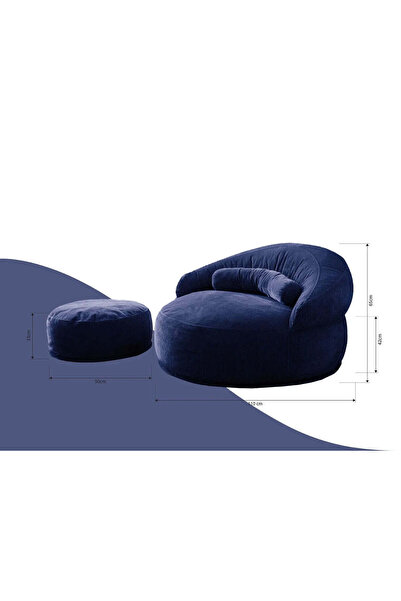 Marsah Home Fotoliu Pufos + perna & taburet – confort modern pentru living