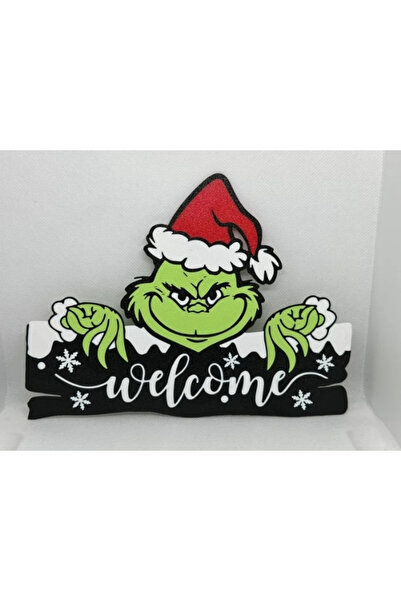 FLEXIS WE MAKE IT POSSIBLE FOR YOU Grinch "Welcome" (Hoş Geldiniz) Kapı Süsü