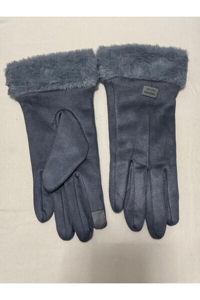DSSTORE Kadın Rahahat Peluş Dokunmatik Uyumlu Kış Eldivenleri- (RÜZGAR GEÇİRM...