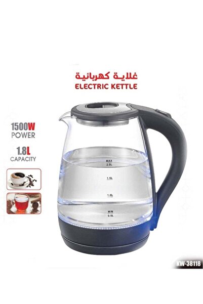 The comprehensive house غلاية كهربائية زجاجية مضيئة 1500 واط