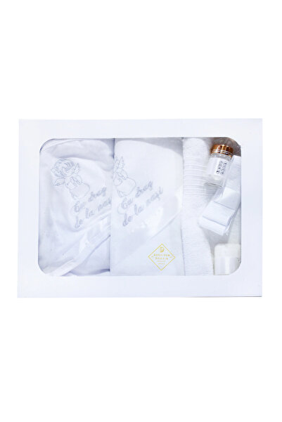 Gardinea Domain Trusou ingeras botez Gardinea Domain® 6 piese, in cutie, bumbac 100%, argintiu