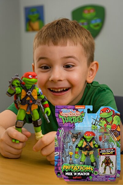TOYFEST Ninja Turtles Raphael Ninja Turtles Mutations Mix N Match 12 cm Action Figure Set
