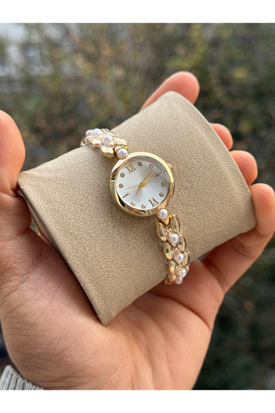 Tulpar New Season Pearl Detailed Vintage Women's Wristwatch