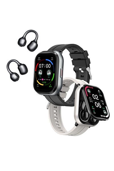 Generic D12 Smart Watch With 240mAh Earbuds 28mAh TWS Earphone Sports Music Control