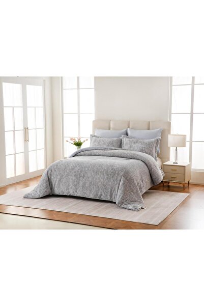 Moon Almnar double-sided velvet duvet with large filling, double size, 6 pieces, in elegant colors and designs.