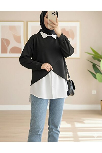 HİJABAYA Σετ μπλούζας με πουκάμισο και μπολερό