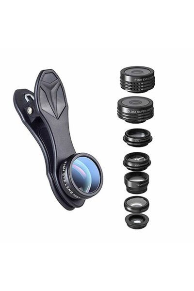 APEXEL DG7 7-in-1 Professional Lens Set (17mm Thread) with Universal Clip