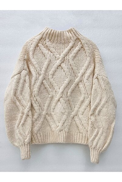 HİJABAYA Χειμερινό πουλόβερ με μανίκια με μισό λαιμό