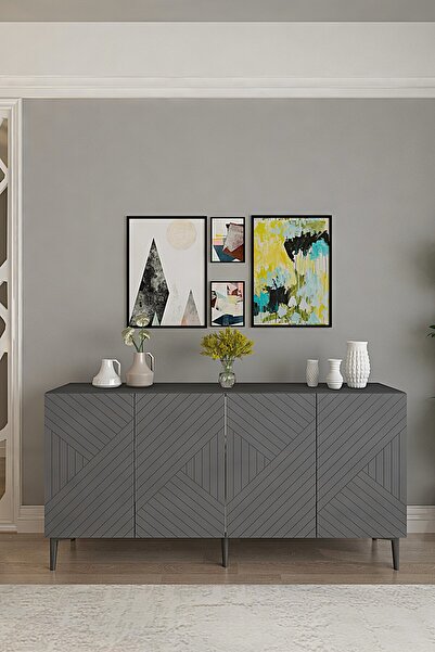 CENEYRA KA1522A FERRO150 KONSOL, TV SEHPASI ve KAHVE KÖŞESİ ANTRASİT 150cm