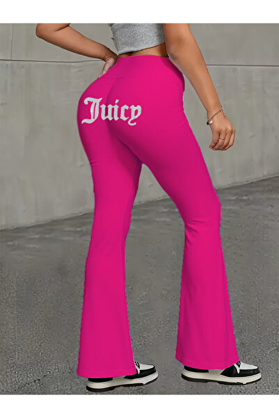 peelter Women's Juicy Crystal Stone Printed High Waist Spanish Leggings Pants Flared