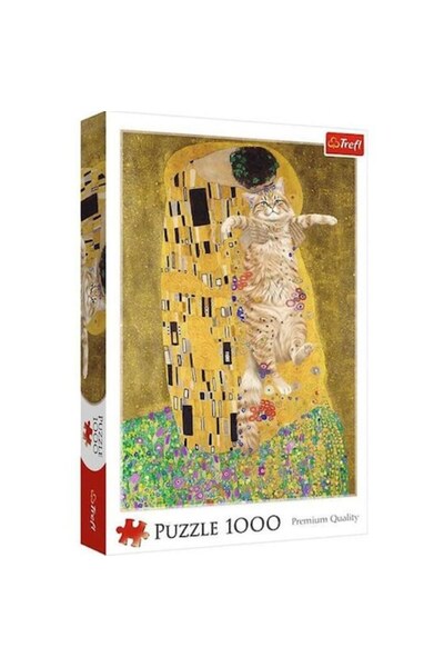 Trefl Puzzle 1000 pieces - The Kiss (Cat version), 48 x 68.3 cm