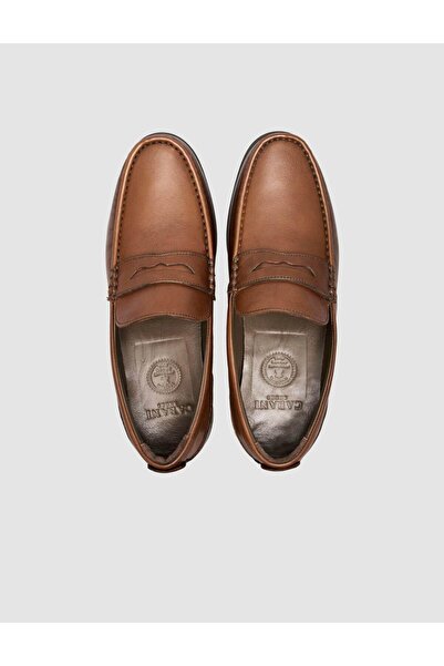 Cabani 100% Genuine Leather Tan Men's Casual Shoes