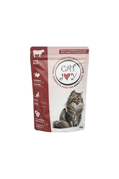 CATJOY Hrană umedă pentru pisici Cat Joy cu carne de vită, 85 g