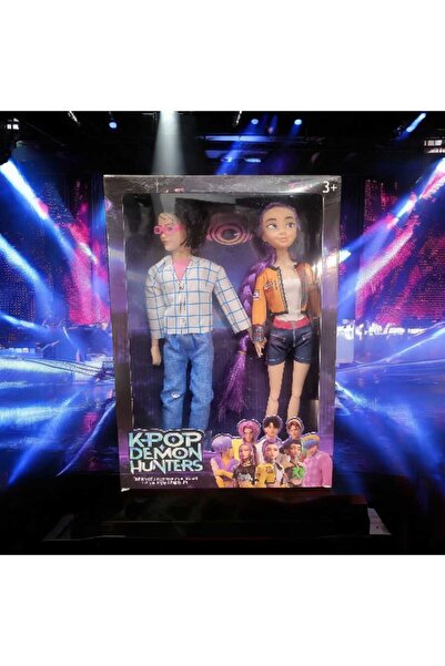 First Choice set of 2 original kpop demon hunter dolls Jinu and Rumi 32 cm, Movable joints