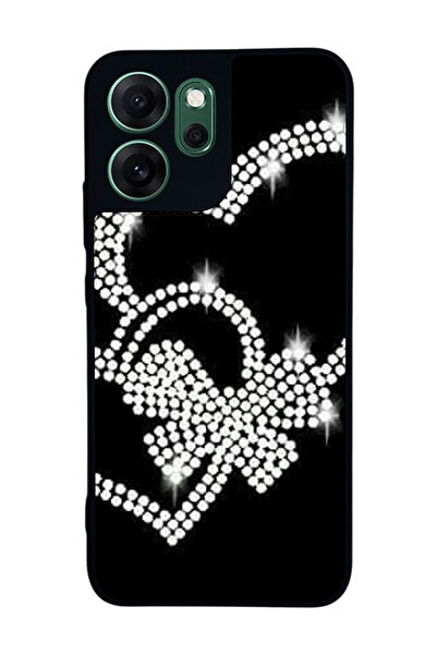 OPPO Reno 14F Uyumlu Baskılı, Mat Siyah,Yumuşak Silikon, Koruyucu,Şok Emici K...