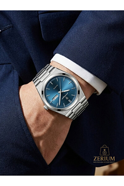 ZERİUM Men's Waterproof Steel Stylish Watch with Calendar Quartz Trend