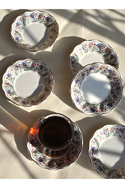 Qualitev 6-Piece Porcelain Tea Plate - Hyacinth Tea Plate