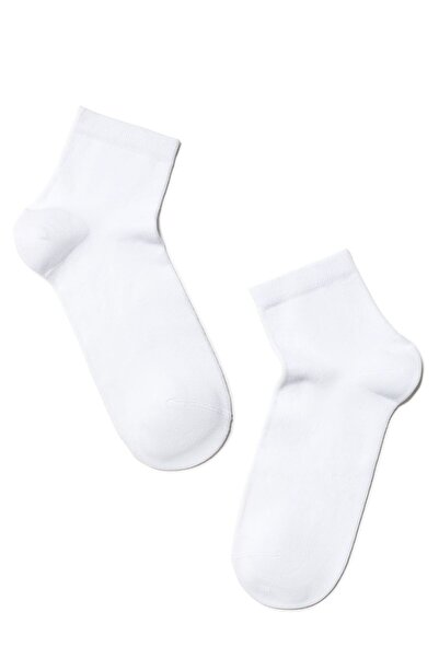 Conte Elegant Short cotton socks, Esli Classic 000 - White, 27 (42-43)