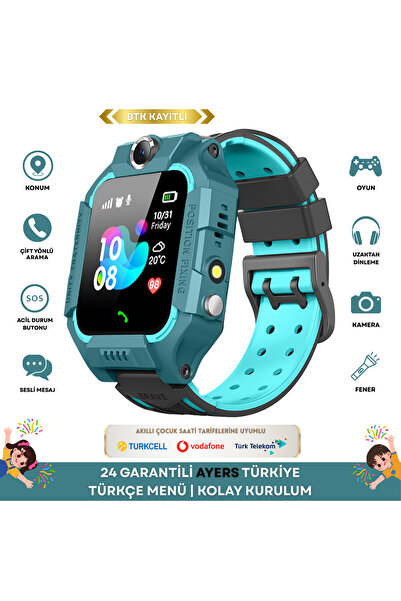 Ayers Konumlu Akıllı Çocuk Takip Saati Sim Kartlı Arama, Kameralı, Ortam Dinl...
