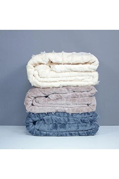 Reiashn Plain velvet fringed shawl blanket 160*130 cm