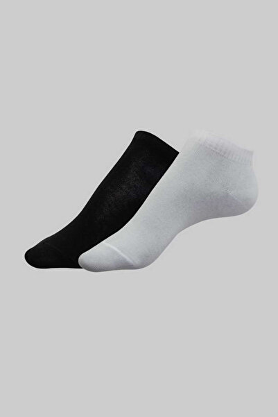 Conte Elegant Women's cotton short socks (2 pairs), Esli Classic 800 - Black and White, 36-37 (23)