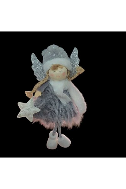 First Choice 1 Christmas tree ornament, simple attachment system, Angel, 23 cm, grey