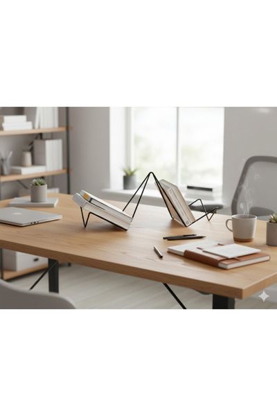 CASA NESTİ Zigzag Tel Kitap plaklık plak Tutucu kitaplık raf kitap tutacağı k...