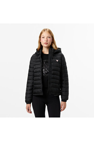 Guess Hooded Kadın Siyah Mont