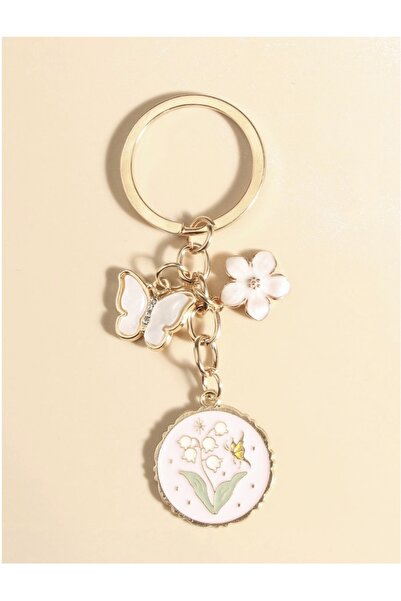 VEYA An elegant bell-shaped flower and crystal charm — a charming and perfect bag accessory